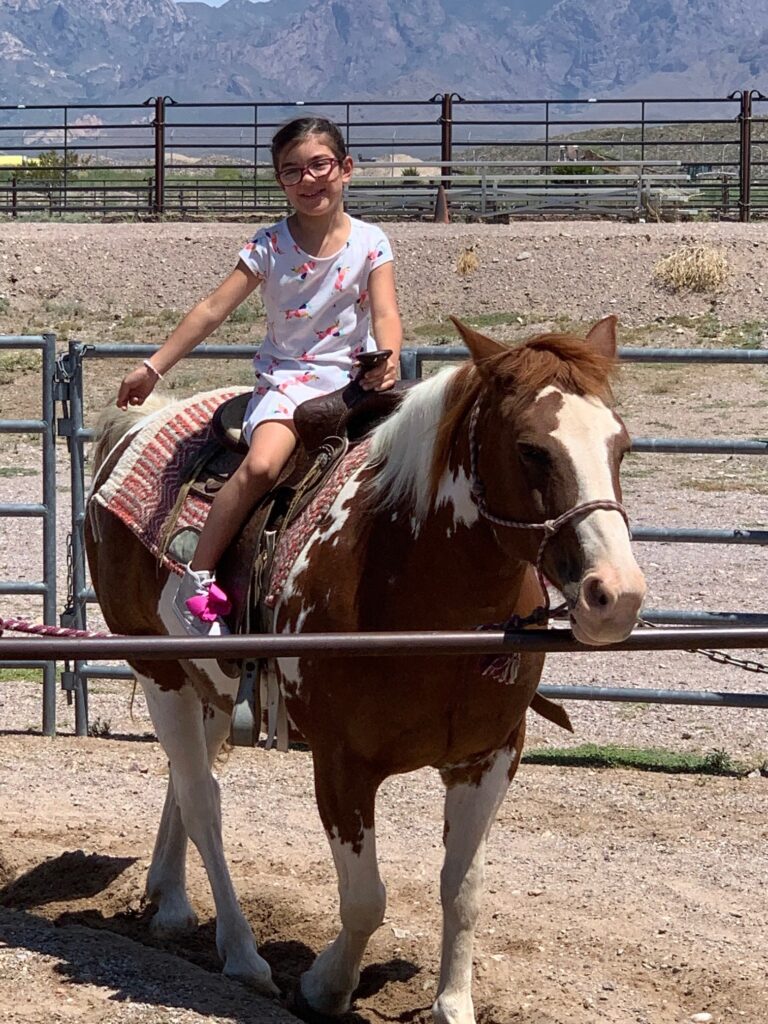 Aubrey on a museum Pony Ride
